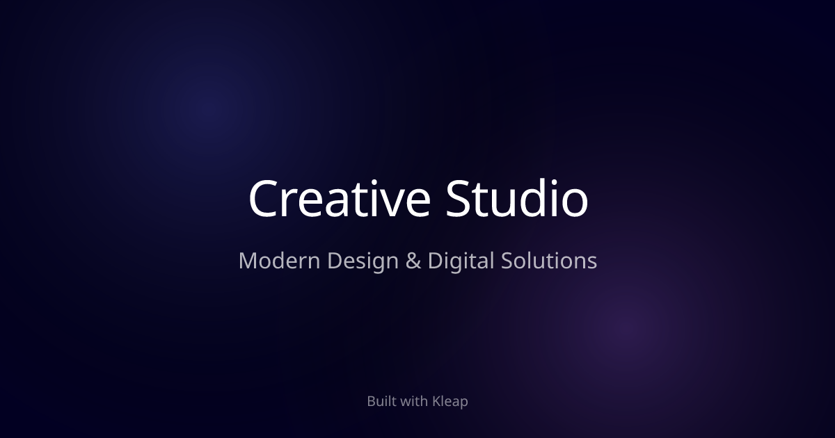 Creative Studio - Modern Design & Digital Solutions